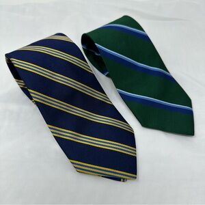 Brooks Brothers 100% Silk Striped Ties - Two (2) Ties Included